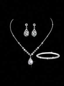 新娘首饰套装 - 项链和耳环