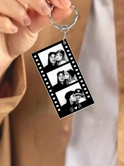 Customized Photo Acrylic Keychain, Valentine's Day Gift (Suitable For Both Men And Women), Couples Keychain, Personalized Photo Keychain, Couples Gift, Anniversary Gift, Personalized Photo Keychain, Personalized Photo Strap Pendant, Holiday Calendar