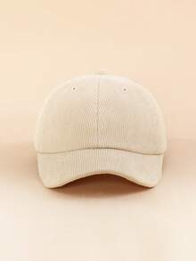 1pc Versatile Corduroy Baseball Cap, Warm Outdoor Cap For Kids - 1PC - View 10