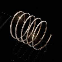 臂袖上臂带袖口手镯女士金色或银色可调节臂带