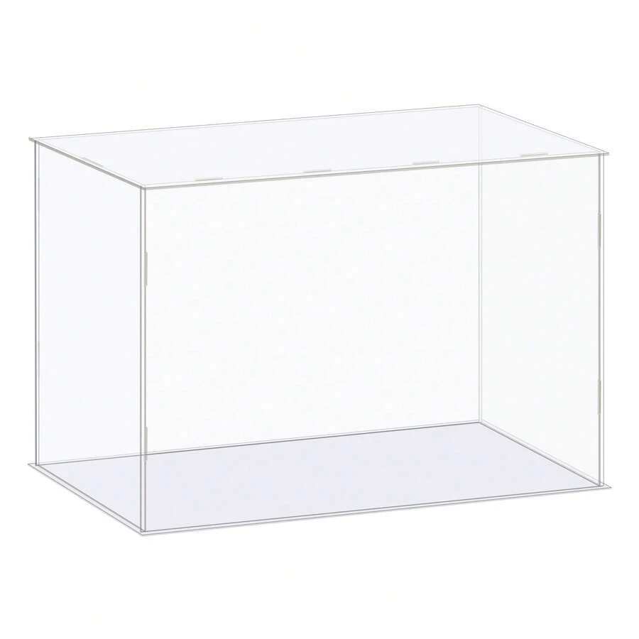 Clear Display Case, Acrylic Box Assemble Dustproof Box Showcase For Collectibles, Crafts - Clear 16.1x6.3x8.3 Inch - View 1