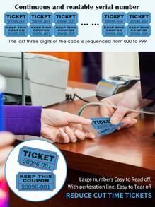 1000张抽奖券、情侣票、活动票、入场券、班级奖励、筹款活动和幸运抽奖，适用于大型活动、家庭聚会、节日派对 - 彩色 - 查看 7