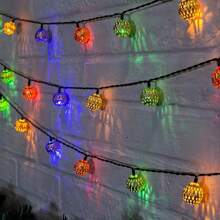 Moroccan Style Hollow Out Light String, Outdoor Courtyard Decoration Light, Homestay Balcony Party Atmosphere Light String