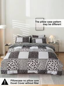 3pcs Heart Pattern Bedding Set (1 Duvet Cover And 2 Pillow Shams), Soft & Skin-Friendly, Suitable For All Seasons, Home, Wedding And Other Occasions - Multicolor - View 4