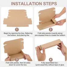 瓦楞纸箱、运输箱、礼品盒，适用于包装、邮寄、搬家、小型企业包装 - 彩色 - 查看 11