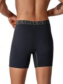 4pieces Mid-Long Boxer Shorts Men Underwear Fashion Style Male Underpants For Men Comfortable Boxershorts Slips Soft Briefs Panties - Black - View 4