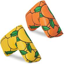 1pc Orange Golf Club Head Cover And Putter Cover, Suitable For Men And Women Outdoor Enthusiasts, Made Of Durable Material - Yellow - View 1
