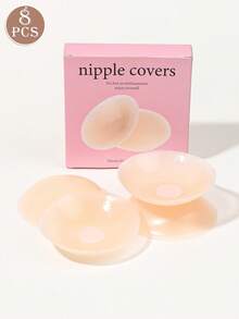 Cubrepezones de mujer en empaque de caja de color sólido, almohadillas invisibles para sujetador, ropa interior de mujer, sujetador autoadhesivo sin tirantes, sujetador pegajoso, lavable, reutilizable - Multicolor - Ver 8
