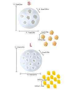 New Cream Popcorn Series Silicone Candle Mold, Homemade DIY Silicone Mold For Resin, Wax, Plaster Crafts, Candle Cup Decor - White - View 3