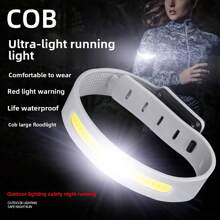 Ultralight Cob Running Light Type-Rechargeable Bracelet Three-Gear Adjustment Waterproof And Sweatproof Running Light Sports Wristband Flash Jogger Armband