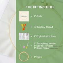 1PC Cross Stitch Flower Cloth Hoop Threads Needles And English Instructions Open Your Creativity Embroidery Plant Hobby Craft Needlework Suitable For Beginners Home Wall Decoration Christmas Gift - Apricot - View 7