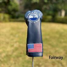 Bao đầu gậy golf họa tiết cây nhỏ, bao đầu gậy Driver, bao đầu gậy Fairway Wood, bao đầu gậy Hybrid, bao đầu gậy Putter bằng da PU. - Màu xanh lam - Xem 5
