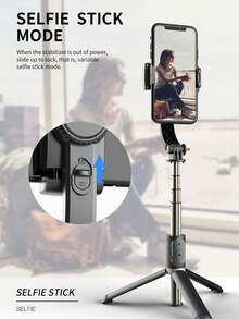 TOKQI Anti-Shake Mobile Video Stabilizer Bluetooth Selfie Stick Tripod Gimbal Stabilizer For Smartphone Extended Rotating Phone Holder For Video Shooting,Live Streaming,Summer Vacation, Travel, Outdoor Activities - Black - View 9