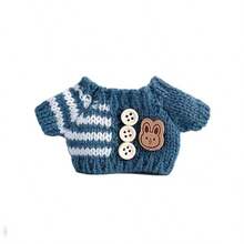 新款17厘米拉布布毛绒玩偶羊毛服装3件套，羊毛材质，手工编织，适合拉布布1-3代玩偶换装 - 彩色 - 查看 8