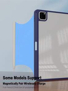 Stoßfeste einfarbige Y-Falt Schutzhülle, kompatibel mit 11 Zoll (A16 2025), bietet Mehrwinkel-Schutz, mit Apple Pencil Slot, Acrylrückseite und Anti-Biegung Design, geeignet für 10. Generation (2022), inklusive Linsenschutzfolie, passt auch für Air 4/Air 5/Air 11 (M2)/Air 11 (M3) 2025, 7./8./9. Generation (10.2") und Pro 11 (2018, 2020, 2021, 2022) Frühlingsgeschenk - marineblau - Übersicht 4