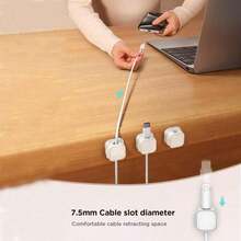 6 Pieces Magnetic Cable Clamp For Desktop Management, Smooth And Adjustable Cable Clamp, Wire Holder Storage Rack, Suitable For Home Office Desk, Mobile Phone, Car Wall, Desktop, Bedside Table Back To School Cable Management Cable Managment Cable Management Under Desk Desk With Cable Management Cord Organization Cable Management Box
