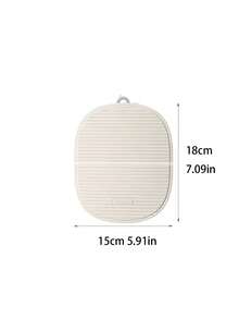 1pc Multipurpose Dining Table Mat, Kitchen Striped Non-Slip Heat-Resistant Placemat, Silicone Thick Insulation Pad, Slip Proof Kitchen Items, Practical Holiday Home Gift - Beige - View 7