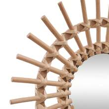 Atmosphera Espejo de sol de ratán D30
Fabricado en Sauce/MDF_E1/Vidrio
Color Beige Medio
Dimensiones: D. 29 x  F. 2 cm - Multicolor - Ver 2