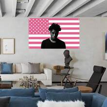 YoungBoy Never Broke Again Flag Tapestry Polyester 90g Printed Wall Hanging For College Dorm, Bedroom, Living Room, Home Decor, Beautiful Art Tapestry, Ideal Holiday Gift - Multicolor - View 4