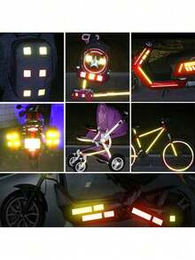 4pcs Reflective Car Door Warning Stickers, Anti-Collision Decals With Open Sign, Night Reflective High Temperature Decorative Stickers