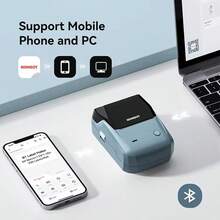 NIIMBOT B1 Mini Thermal Printer, Pocket-Sized Portable Printer, Supports Wireless Bluetooth Connection, Can Print Round White Barcode Label Stickers - Multicolor - View 4