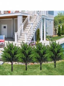 Outdoor Artificial Green Plant Juniper Topiary Ball - Durable Faux Pine Tree/UV Resistant Fake Shrub For Outdoor And Indoor, Patio, Porch, Garden Decor, All Season Holiday Decor, No Power Needed - Maintenance Free, Outdoor Decor, Natural Looking Shrub, Thanksgiving, Christmas Decor, Durable Plastic Shrub - Multicolor - View 4