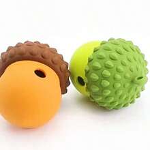 1pc Durable Silicone Dog Feeding Toy - Acorn Designed Anti-Bite Chew And Slow Feeder Puzzle With Food Dispensing Function, Interactive Textured Surface Pet Toy For Mental Stimulation And Healthy Eating Habits, Suitable For All Breeds, Silicone Dog Toy, Cute Dog Design - Multicolor - View 5