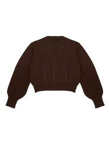 Women's Solid Color Knitted Cardigan, Suitable For Holiday, Date Night, Daily Wear, Travel, Autumn/Winter, Christmas, New Year