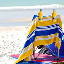 1pc Beach Towel Clip , Crocodile , Beer Bottle , Clownfish LeisureChair Towel Clamp , Large Plastic Clothes Clip , Prevent Towels FromBeing Blown Away , Suitable For Use On Beaches , Holiday SwimmingPools , Cruise Ships , And Terraces - Yellow - View 10