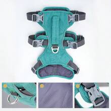 HP294 中大型犬防逃脱安全带，无拉手可调节宠物背心，带前后夹，适合散步训练