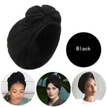 Vintage French Turban Hat Fashion Female Bandana Headband Women's Hair Cover Cap Ladies Head Wraps Muslim Headscarf Bonnet