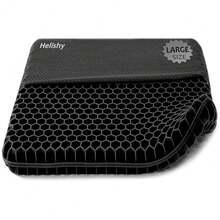 Gel Seat Cushion, Double Thick Egg Gel Cushion For Pressure Pain Relief, Breathable Wheelchair Cushion Chair Pads For Car Seat Office Chair (16x14x1.65inch)-973700 - 2-黑色特大號171717英寸 - 查看 2
