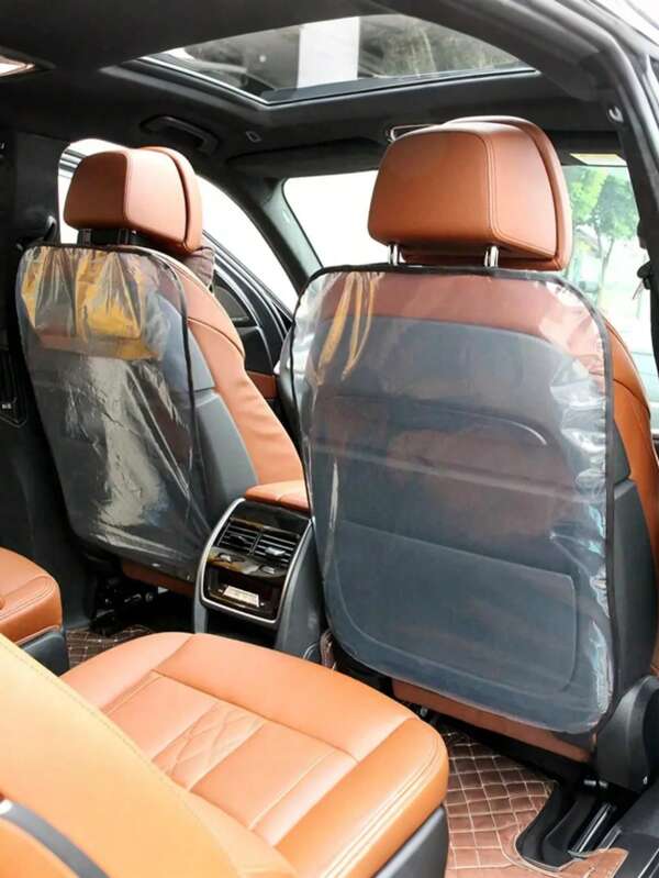 1Pc Clear Car Seat Back Protector – Kick-Proof, Waterproof & Stain-Resistant Mat With Non-Slip Design, Protects Rear Seats From Dirt, Scratches & Spills, Universal Fit For Cars, SUVs & , Easy To Install