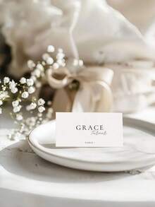 8/16/24pcs Customized Wedding Place Cards - Personalized With Names And Table Numbers, Simple Elegant Design, Perfect For Wedding Reception, Bridal Shower, Engagement Party, Banquet Table Decor, Unique Wedding Favor ,Easy-Install - Multicolor - View 3