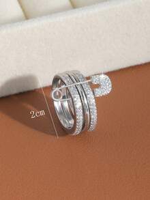 1pc 18K Gold Plated Copper 3-Layer Stackable Tri-Color Ring, Charming & Quality Jewelry Suitable For Daily Wear, Shopping, Dating, Gift For Women - Ring - View 20