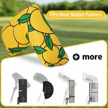 1pc Orange Golf Club Head Cover And Putter Cover, Suitable For Men And Women Outdoor Enthusiasts, Made Of Durable Material - Yellow - View 6