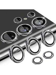Camera Lens Protection Diamond Film Kit Compatible For Sam Sung Galaxy A14 A15 A34 A54 A15 A16 A35/A55 S23 S24 FE S25+ULTRA Redmi Xiao Mi Note 12 13 14 Poco X5 X6 C65 Moto G14 24 15 35 85 84 75 - 黑色 - 查看 1