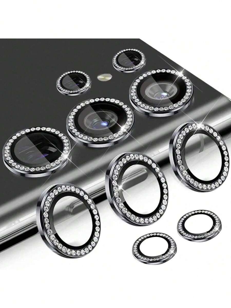Camera Lens Protection Diamond Film Kit Compatible For Sam Sung Galaxy A14 A15 A34 A54 A15 A16 A35/A55 S23 S24 FE S25+ULTRA Redmi Xiao Mi Note 12 13 14 Poco X5 X6 C65 Moto G14 24 15 35 85 84 75 - 黑色 - 查看 1