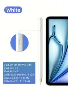 Lápiz táctil compatible con rechazo de palma y inclinación para iPad, compatible con Apple Pencil, bolígrafo de pantalla táctil recargable de 120mAh para iPad Air/Pro 13 11 2024 Pro13 Pro11