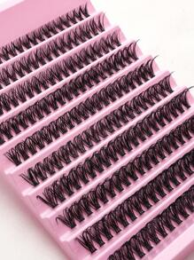 200pcs Flare Eyelashes 8mm-16mm D Curl Density Individual Lashes Extension For Makeup Tools, Create Natural & Dramatic Effect Faux Lashes For DIY At Home Lash Clusters,Eye Lash Clusters,Individual Eyelashes,Lashes,Fake Lashes - C - View 9