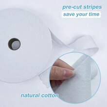 半包涤纶果冻卷地毯棉，针刺工艺，适合绗缝、缝纫和 DIY 工艺品 - 白色 - 查看 6