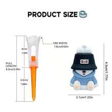 1pc Golf Ball Tee Holder Clip, Soft Rubber Head Golf Tee, Anti-Lost