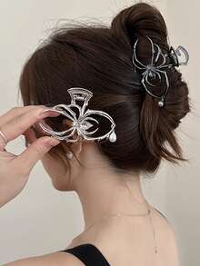 2 件/1 件独特创意万圣节深色金属骷髅发爪夹，街头朋克风格发夹，高端别致发夹发饰，适合秋冬、万圣节、感恩节、圣诞节、新年、情人节礼物秋季发夹适合度假装女士 - 彩色 - 查看 4
