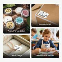 NIIMBOT B1 Mini Thermal Printer, Pocket-Sized Portable Printer, Supports Wireless Bluetooth Connection, Can Print Round White Barcode Label Stickers - Multicolor - View 7