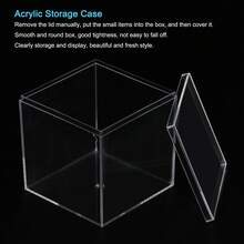 Clear Display Case, Acrylic Box Assemble Dustproof Box Showcase For Collectibles, Crafts - Clear 9.5x9.5x9.5cm 4Pack - View 3