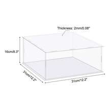 Clear Display Case, Acrylic Box Assemble Dustproof Box Showcase For Collectibles, Crafts - Clear 12.2x12.2x6.3 Inch - View 2