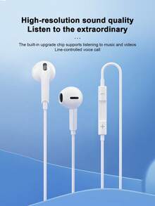 3,5 mm kabelgebundene In-Ear-Kopfhörer mit Mikrofon, kompatibel mit Typ-C und Lightning-Geräten für Anrufe und Musik - Schwarz - Übersicht 3