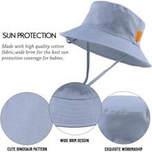 JANGANNSA Cotton Baby Sun Hat Infant Toddler Boys Girls Bucket Hats Summer Sun Protection Beach Caps