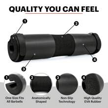 杠铃肩垫，加厚防滑健身房健身俯卧撑颈部支撑垫，力量训练锻炼 - 彩色 - 查看 8