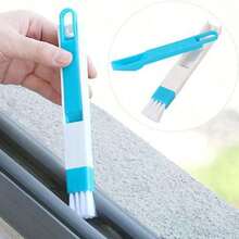 1PC Window Slot Cleaning Brush, Screen Window Cleaning Tool, Keyboard Slot Small Brush, Glass Belt Dustpan Gap Brush - Màu xanh lam - Xem 2
